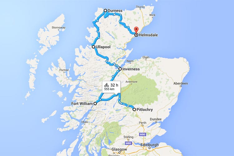 Ruta en bici por las Highlands de Escocia